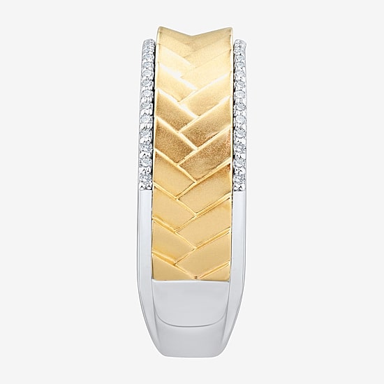 Limited Quantities! Mens 1/5 CT. Natural White Diamond 10K Two Tone Gold Fashion Ring