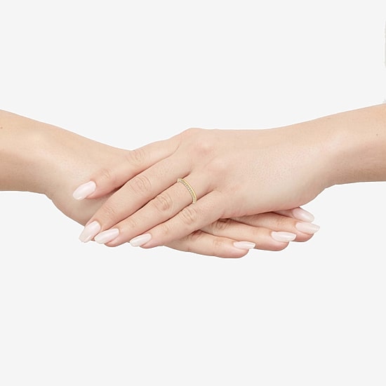 Limited Quantities! Womens 2.5MM 1/5 CT. Lab Grown White Diamond 18K Gold Over Silver Band