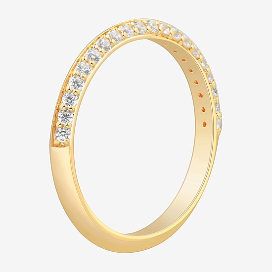 Limited Quantities! Womens 2.5MM 1/5 CT. Lab Grown White Diamond 18K Gold Over Silver Band