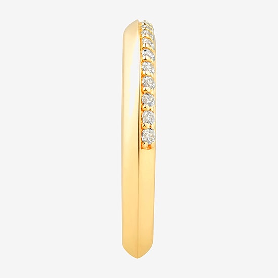 Limited Quantities! Womens 2.5MM 1/5 CT. Lab Grown White Diamond 18K Gold Over Silver Band
