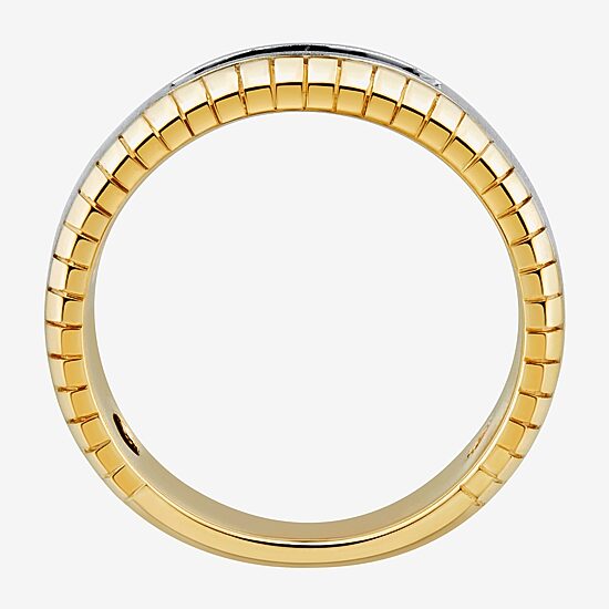 Limited Quantities! Mens 1/4 CT. T.W. Natural Black Diamond 10K Two Tone Gold Fashion Ring