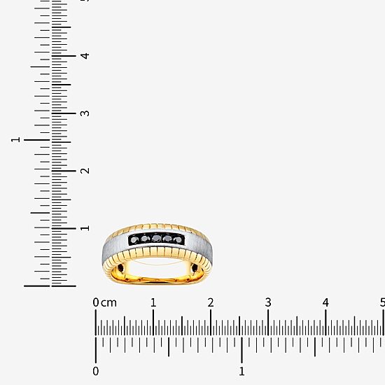 Limited Quantities! Mens 1/4 CT. T.W. Natural Black Diamond 10K Two Tone Gold Fashion Ring