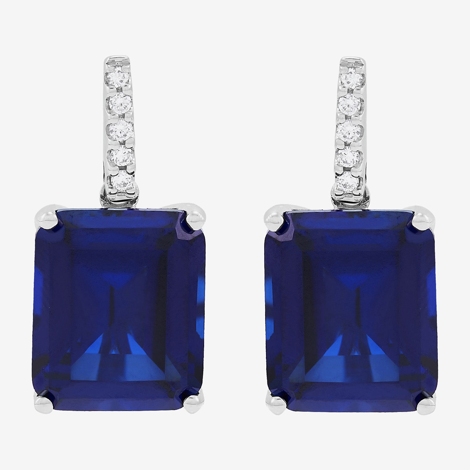 Limited Quantities! Womens 1/10 CT. T.W. Lab Created Blue Sapphire 14K Gold Drop Earrings