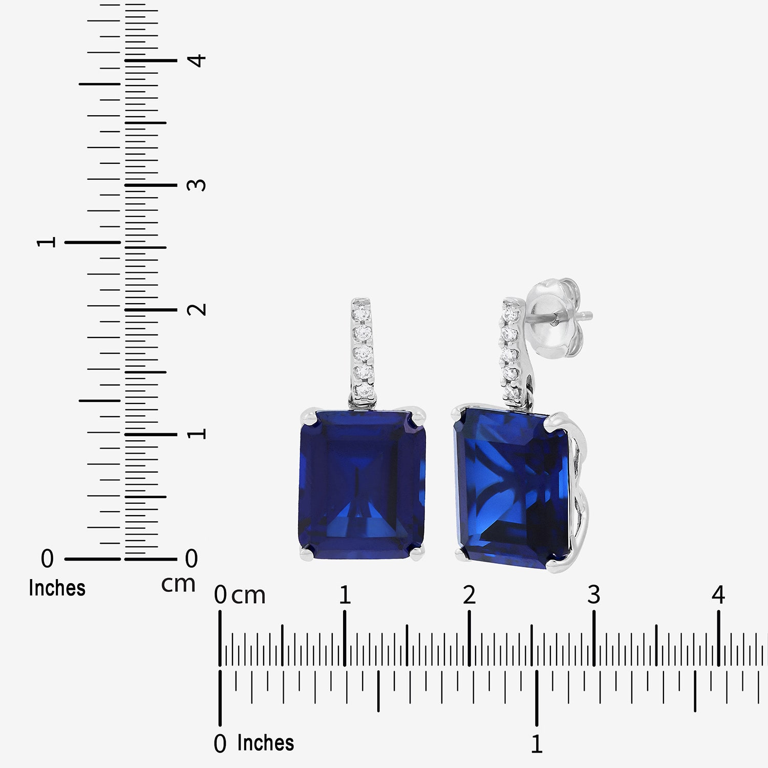 Limited Quantities! Womens 1/10 CT. T.W. Lab Created Blue Sapphire 14K Gold Drop Earrings
