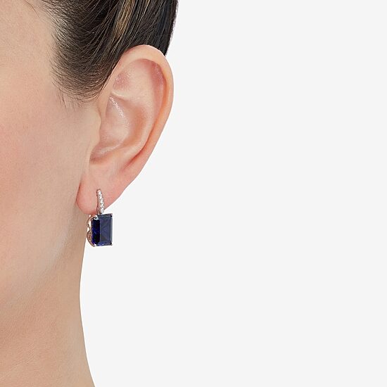Limited Quantities! Womens 1/10 CT. T.W. Lab Created Blue Sapphire 14K Gold Drop Earrings