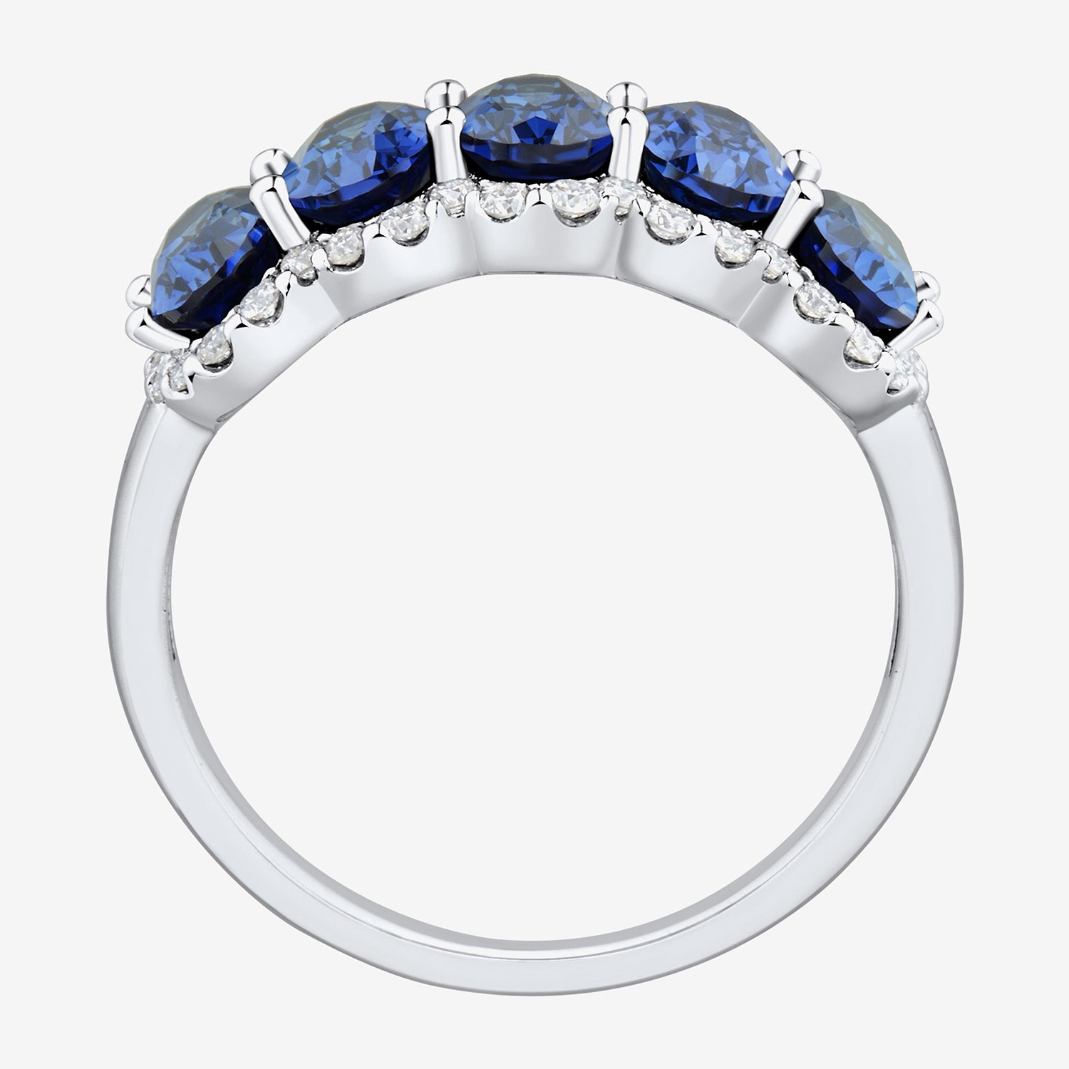Limited Quantities! Womens 9M 1/3 CT. T.W. Lab Created Blue Sapphire 14K Gold Band