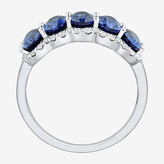 Limited Quantities! Womens 9M 1/3 CT. T.W. Lab Created Blue Sapphire 14K Gold Band