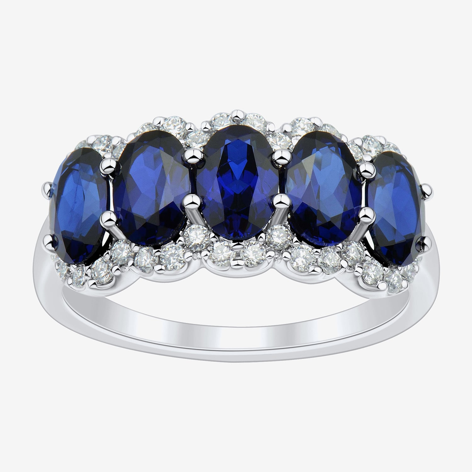 Limited Quantities! Womens 9M 1/3 CT. T.W. Lab Created Blue Sapphire 14K Gold Band