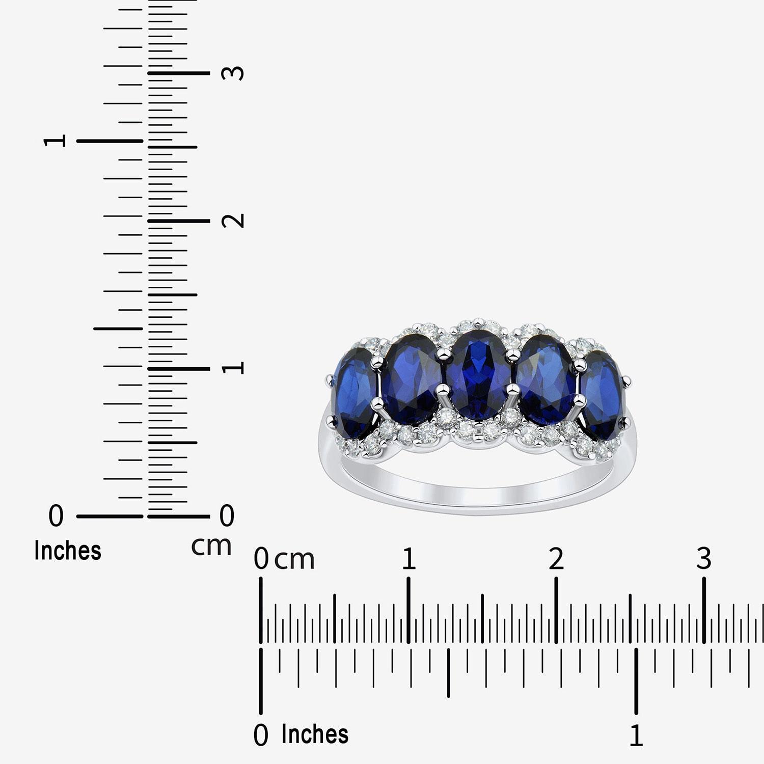 Limited Quantities! Womens 9M 1/3 CT. T.W. Lab Created Blue Sapphire 14K Gold Band