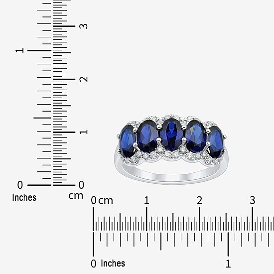 Limited Quantities! Womens 9M 1/3 CT. T.W. Lab Created Blue Sapphire 14K Gold Band