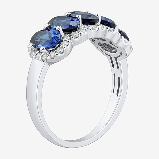 Limited Quantities! Womens 9M 1/3 CT. T.W. Lab Created Blue Sapphire 14K Gold Band