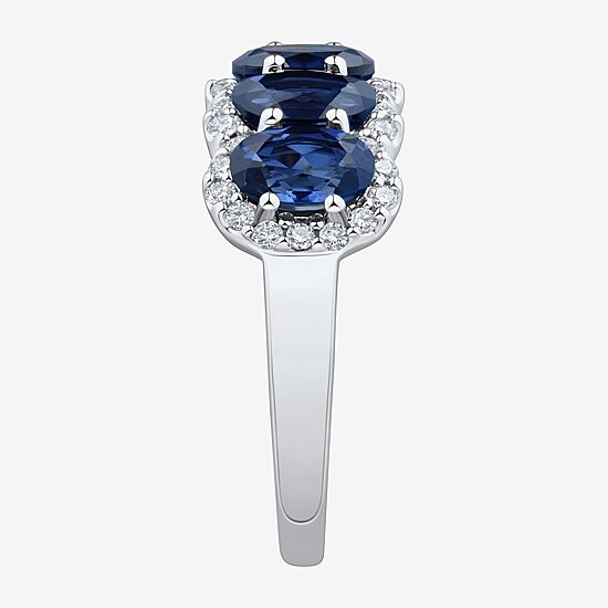 Limited Quantities! Womens 9M 1/3 CT. T.W. Lab Created Blue Sapphire 14K Gold Band
