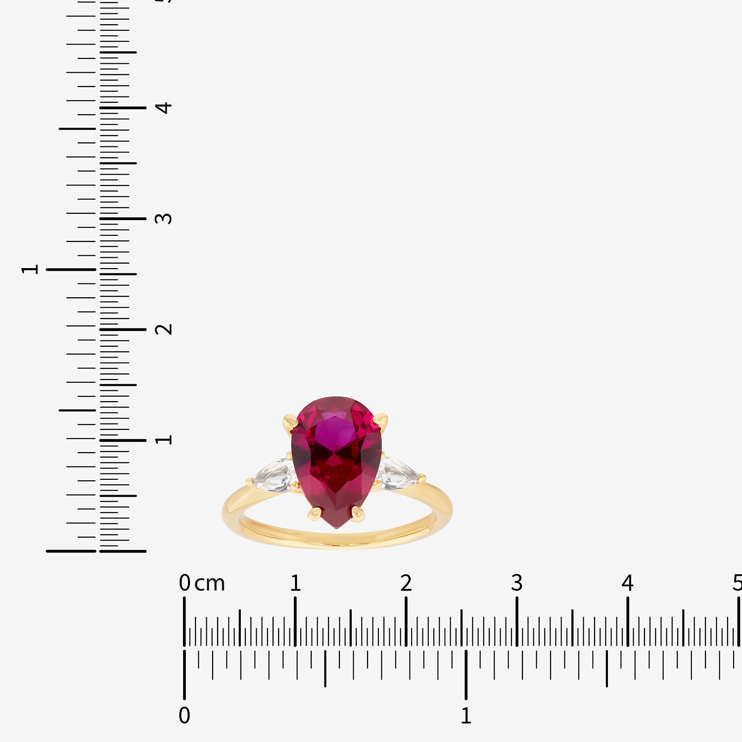 Limited Quantities! Womens Lab Created Red Ruby 14K Gold Cocktail Ring