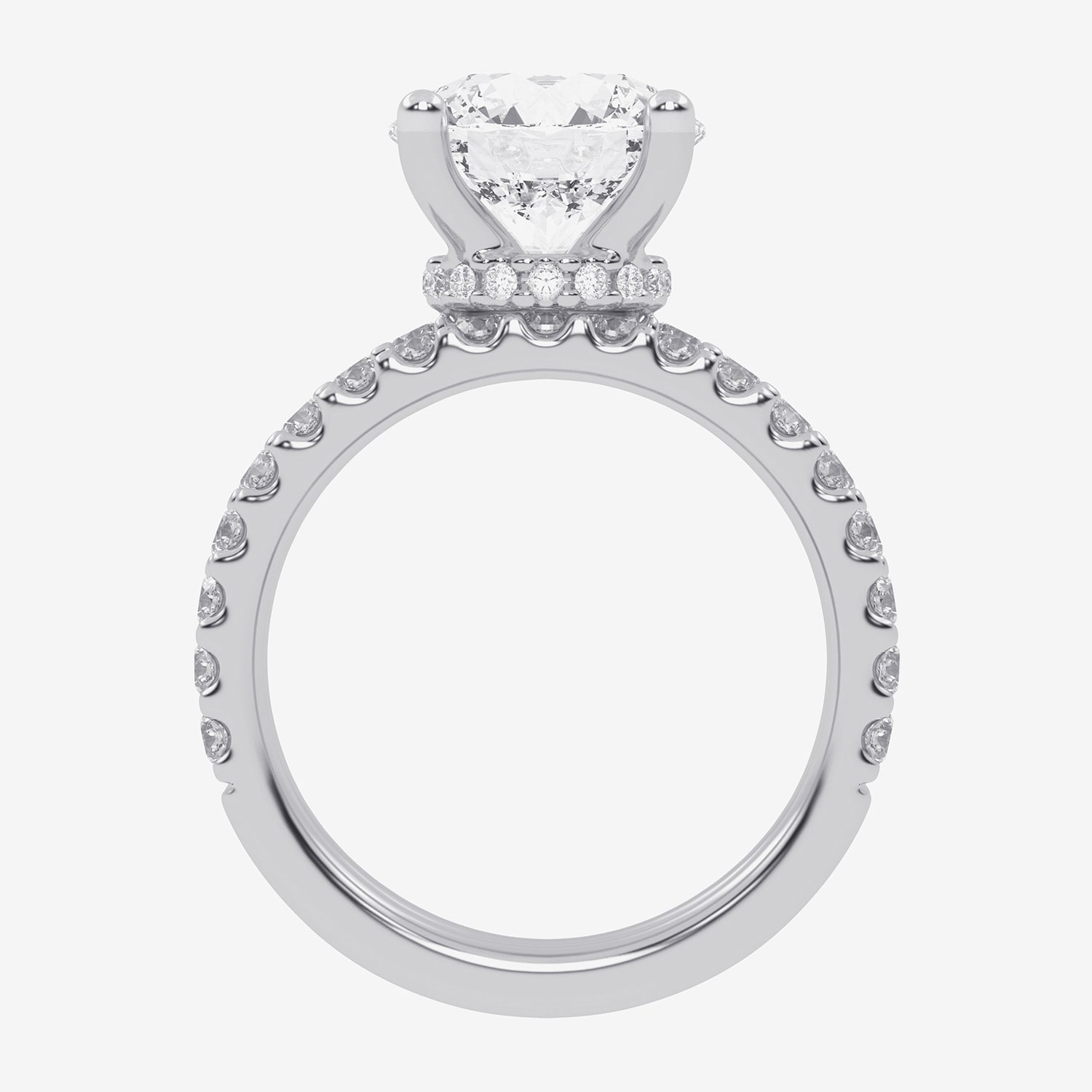 Signature By Modern Bride (G / Vs2-Si1) Womens 4 CT. T.W. Lab Grown White Diamond 14K Gold Round Side Stone Bridal Set