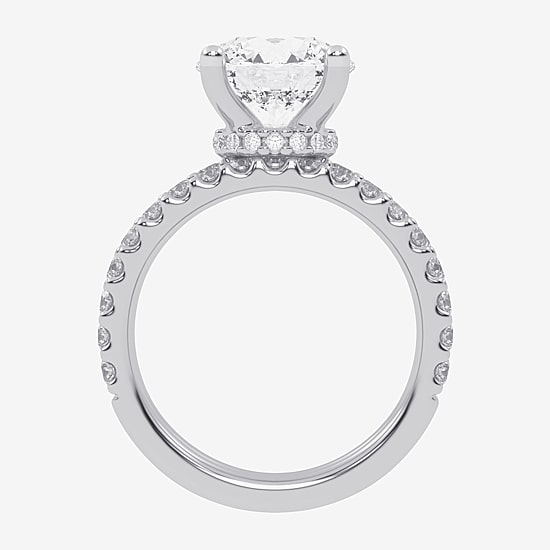 Signature By Modern Bride (G / Vs2-Si1) Womens 4 CT. T.W. Lab Grown White Diamond 14K Gold Round Side Stone Bridal Set