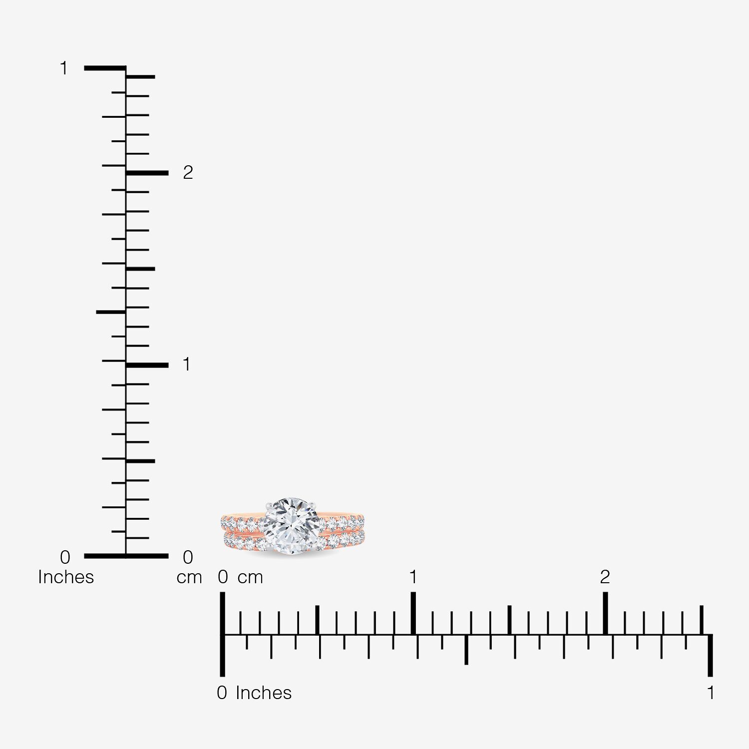 (G-H / Si1-Si2) Womens 4 CT. T.W. Lab Grown White Diamond 14K Gold Round Side Stone Bridal Set
