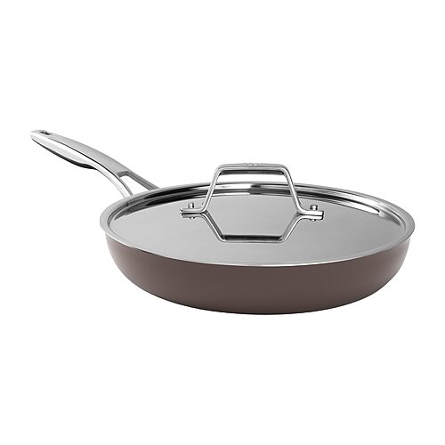 Calphalon Premier Ceramic 10" Frypan With Lid In Blue