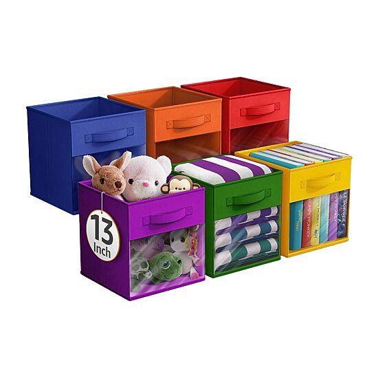 Sorbus 13" Window Foldable Fabric Storage Cube