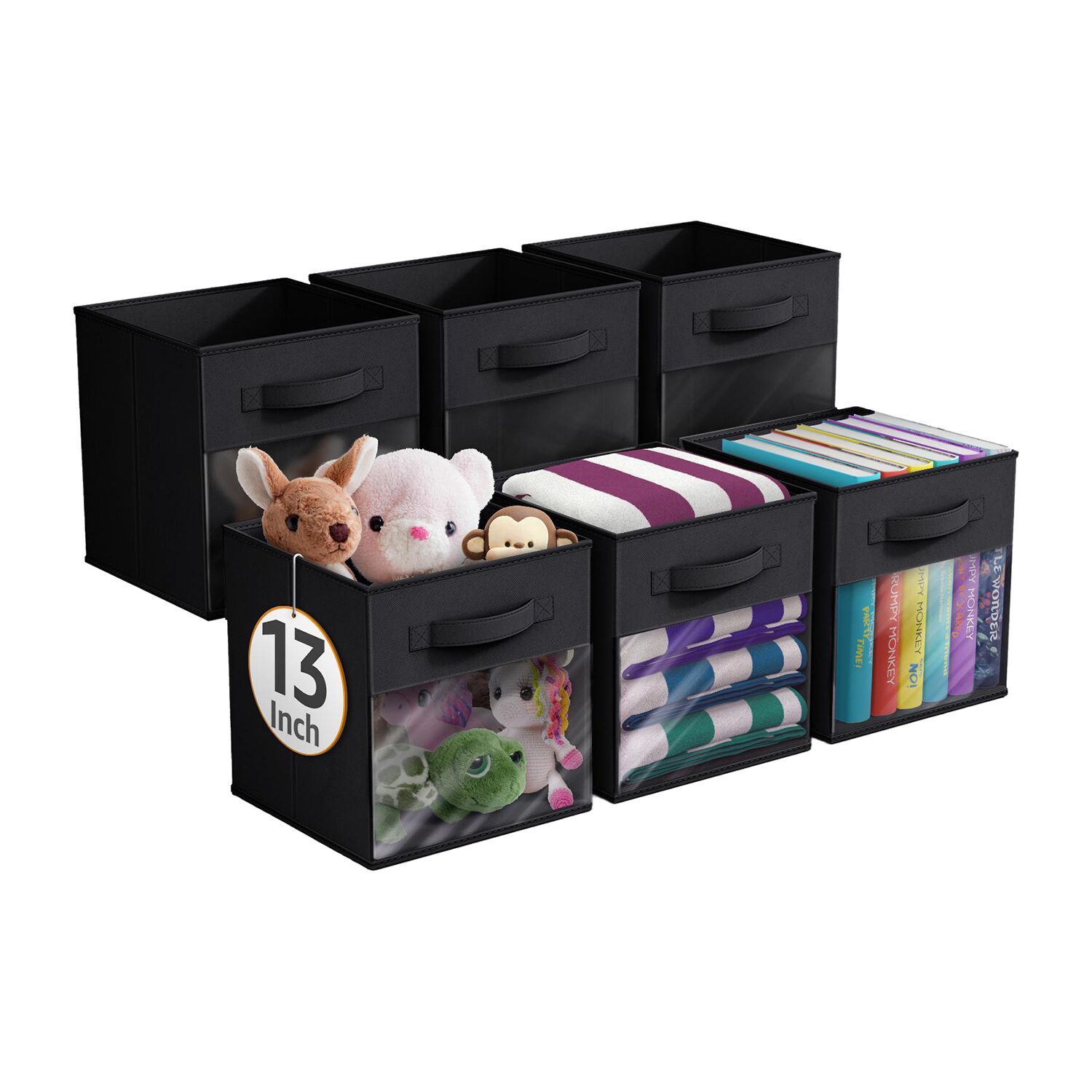 Sorbus 13" Window Foldable Fabric Storage Cube