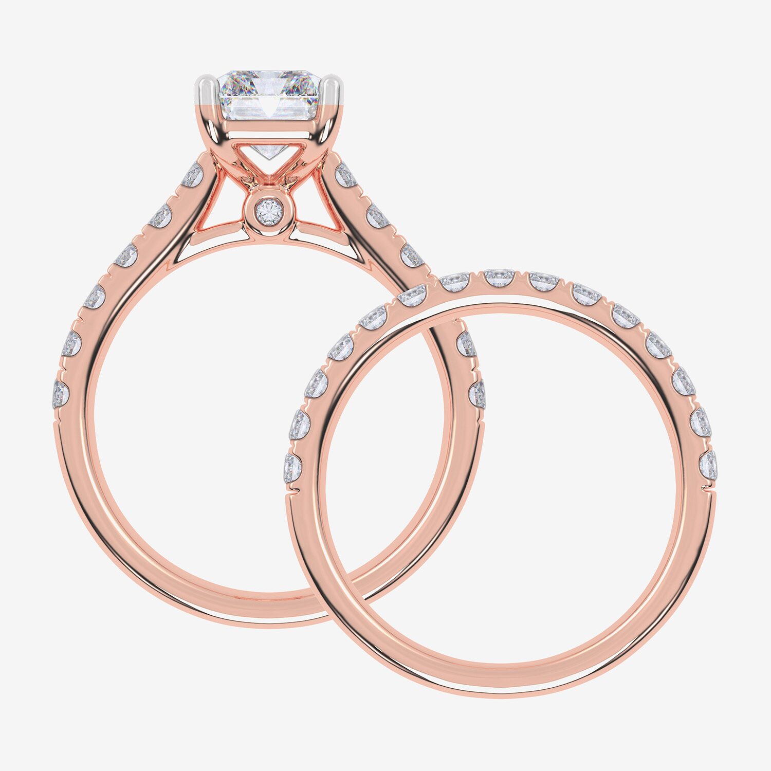 Signature By Modern Bride (G-H / Vs2-Si1) Womens 3 CT. T.W. Lab Grown White Diamond 14K Gold Side Stone Bridal Set