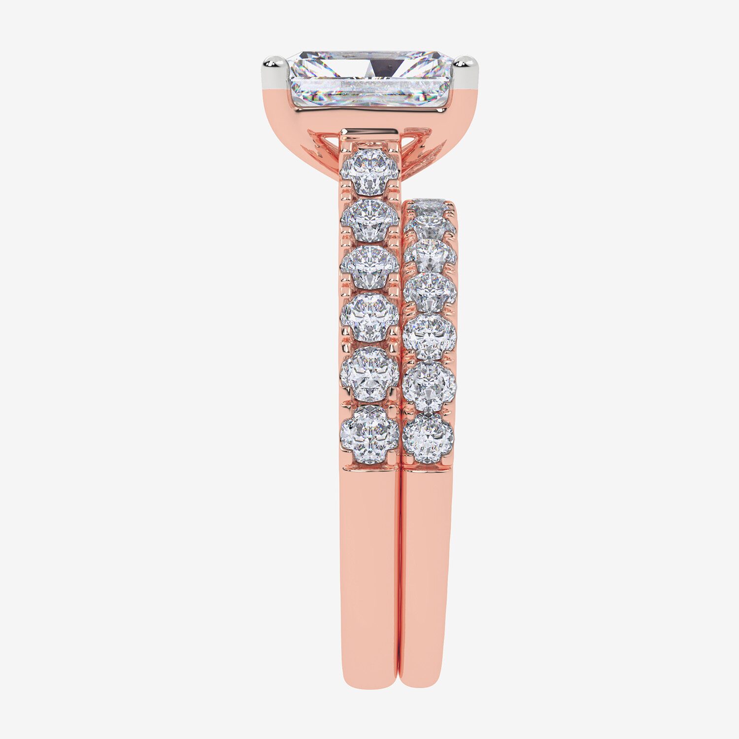 Signature By Modern Bride (G-H / Vs2-Si1) Womens 3 CT. T.W. Lab Grown White Diamond 14K Gold Side Stone Bridal Set