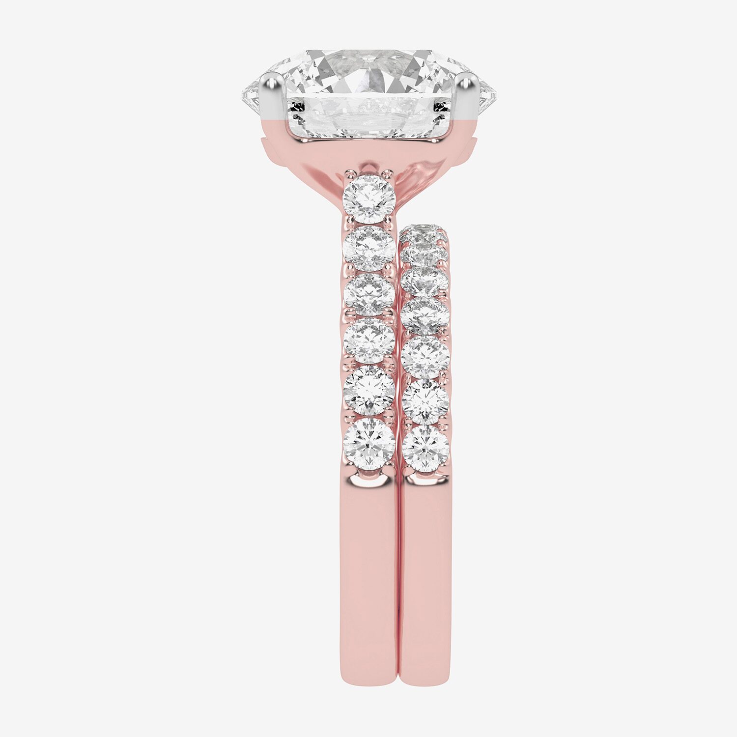 G-H / Vs2-Si1) Womens CT. T.W. Lab Grown White Diamond 14K Gold Side Stone Bridal Set