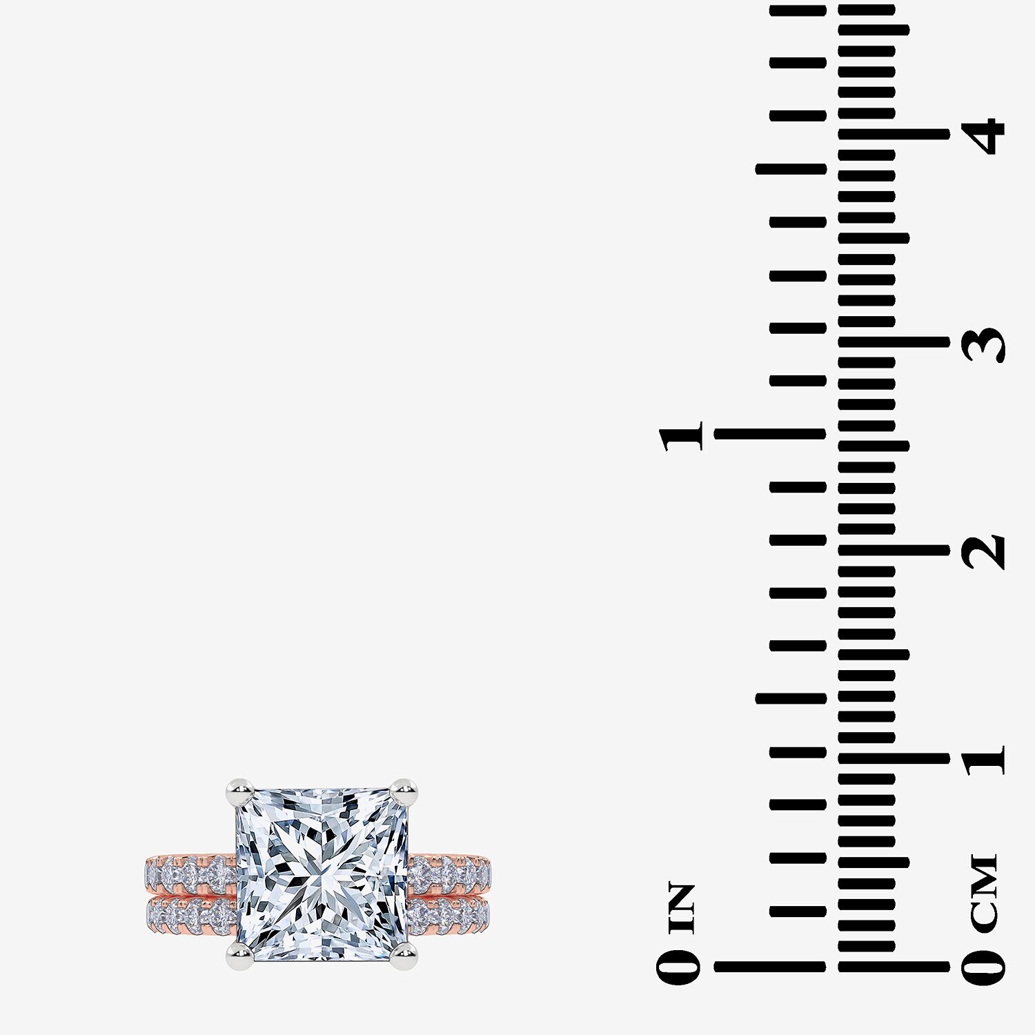 (G / Vs2-Si1) Womens 6 CT. T.W. Lab Grown White Diamond 14K Gold Side Stone Bridal Set