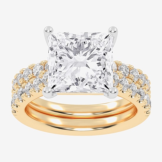 Signature By Modern Bride (G-H / Vs2-Si1) Womens 5 CT. T.W. Lab Grown White Diamond 14K Gold Bridal Set