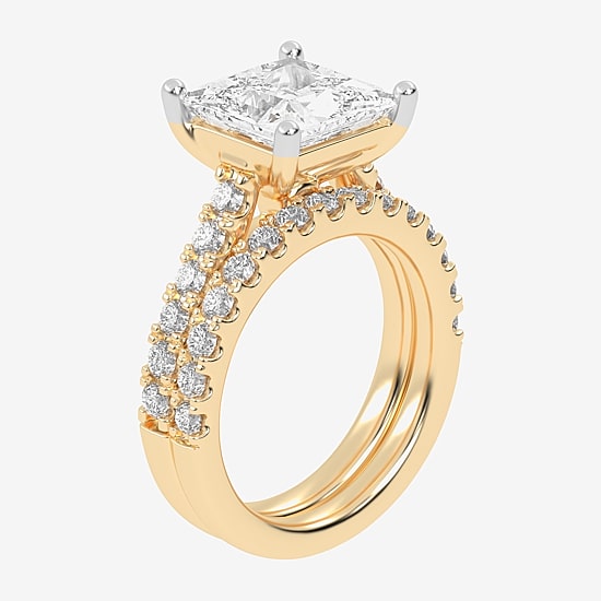 Signature By Modern Bride (G-H / Vs2-Si1) Womens 5 CT. T.W. Lab Grown White Diamond 14K Gold Bridal Set