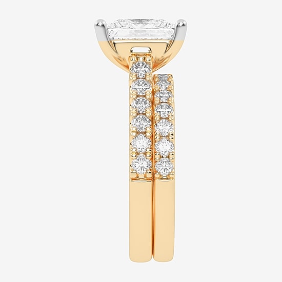 Signature By Modern Bride (G-H / Vs2-Si1) Womens 5 CT. T.W. Lab Grown White Diamond 14K Gold Bridal Set