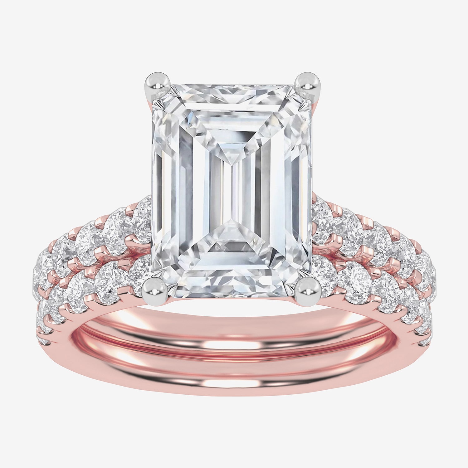 Signature By Modern Bride (G-H / Vs2-Si1) Womens 5 CT. T.W. Lab Grown White Diamond 14K Gold Side Stone Bridal Set