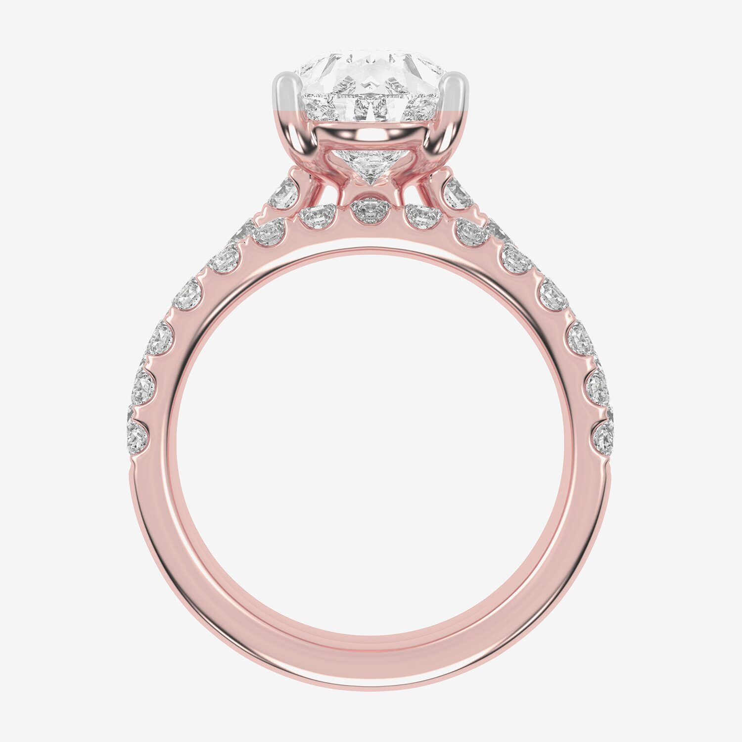 Signature By Modern Bride (G-H / Si1-Si2) Womens 4 CT. T.W. Lab Grown White Diamond 14K Gold Pear Side Stone Bridal Set