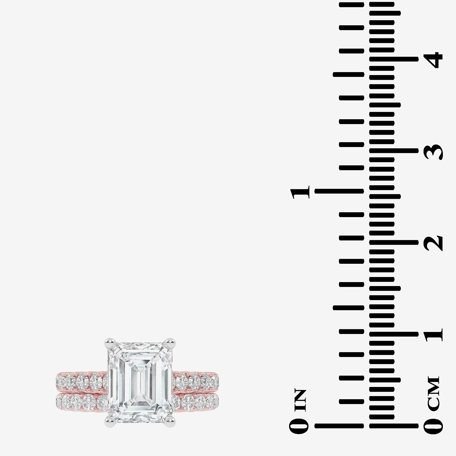 Signature By Modern Bride (G-H / Vs2-Si1) Womens 4 CT. T.W. Lab Grown White Diamond 14K Gold Side Stone Bridal Set