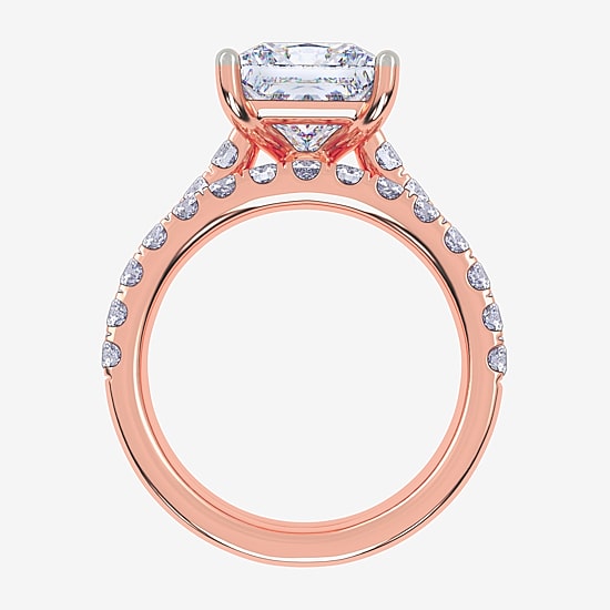 (H-I / SI1-SI2) Signature By Modern Bride Womens 2 1/2 CT. TW. Lab Grown White Diamond in 14K Gold Princess Bridal Set