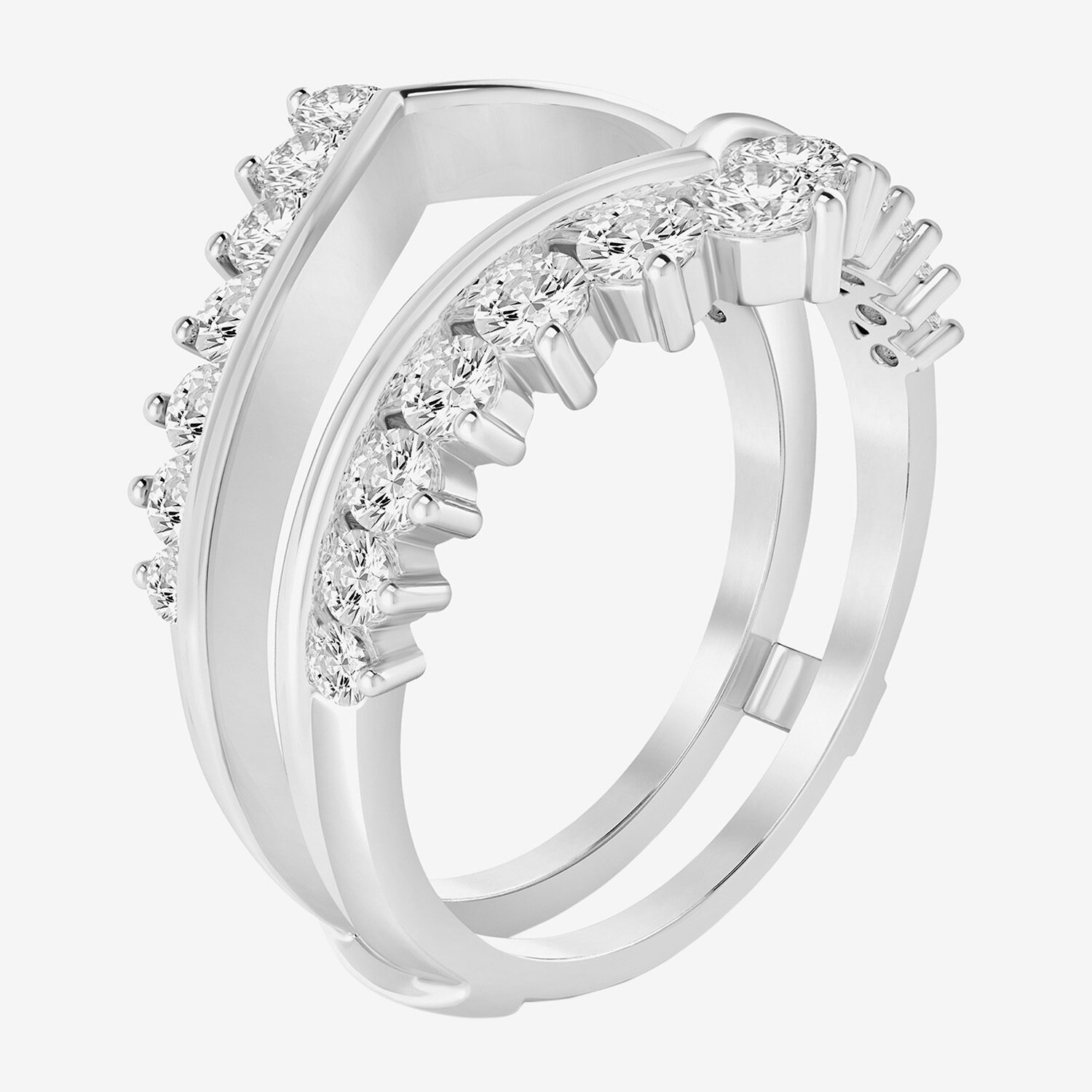 (I / Si2) Womens 1 CT. T.W. Lab Grown White Diamond 14K Gold Band
