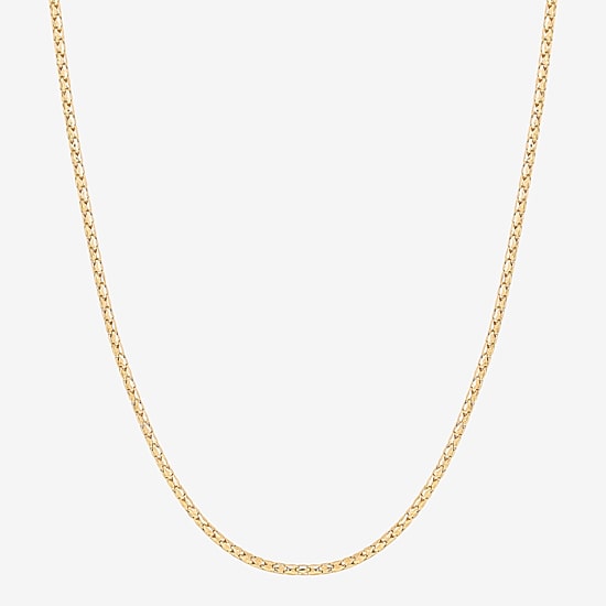 Made in Italy Womens 10K Gold 18 Inch Chain Necklace