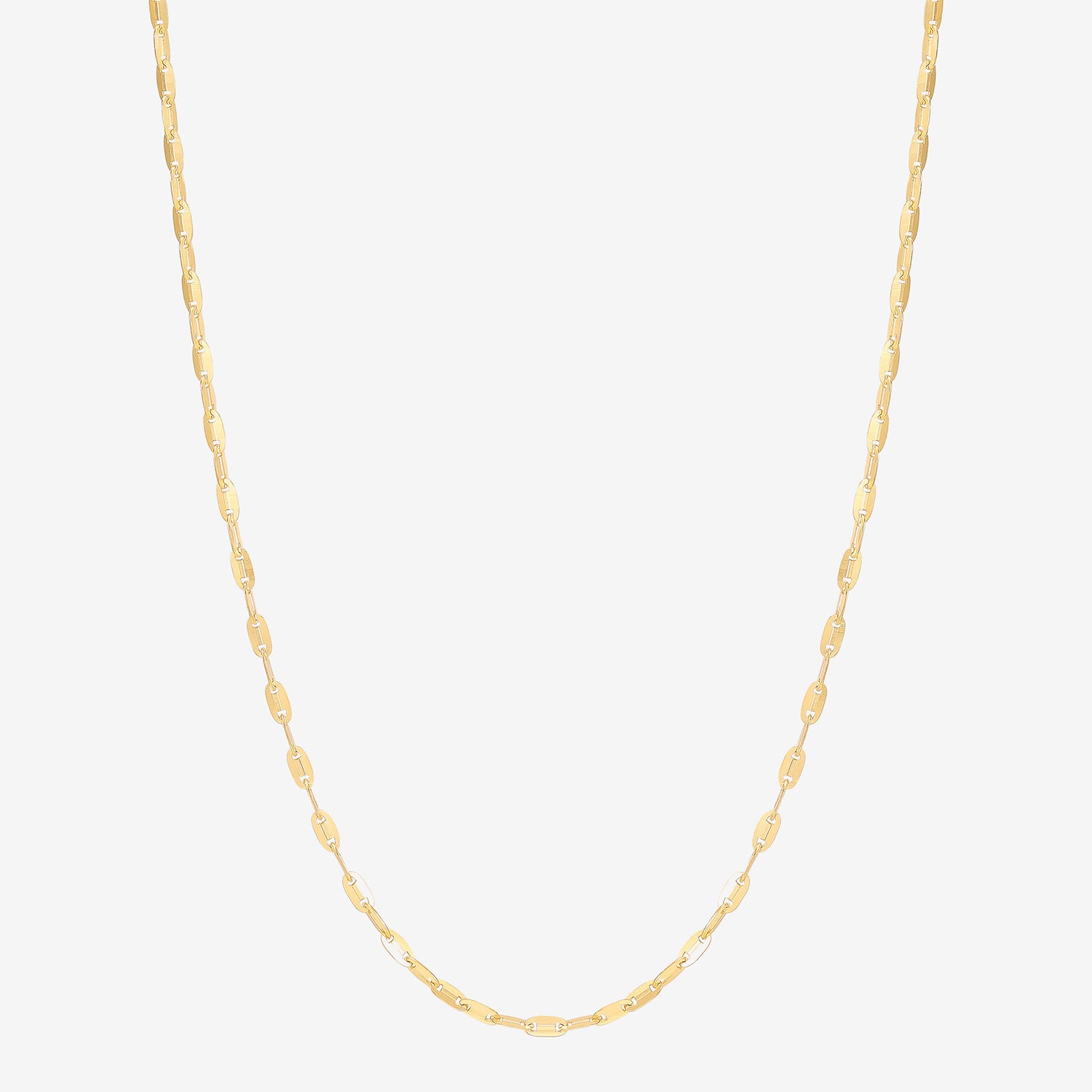 Made in Italy Womens 10K Gold 16 Inch Chain Necklace