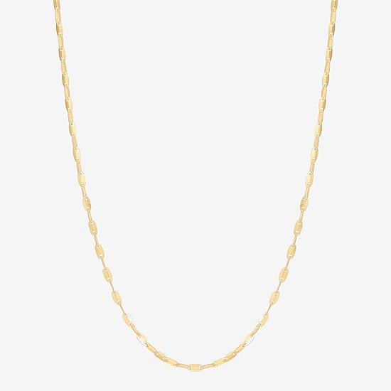 Made in Italy Womens 10K Gold 16 Inch Chain Necklace