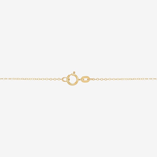 Made in Italy Cross Womens 10K Gold Cross 16 Inch Pendant Necklace