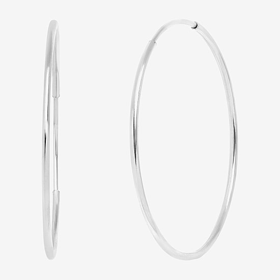Womens 14K Gold 16mm Hoop Earrings