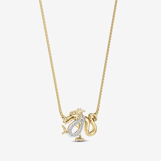 Enchanted Disney Fine Jewelry Womens Diamond Accent Natural White Diamond 14K Gold Over Silver 17 Inch Pendant Necklace