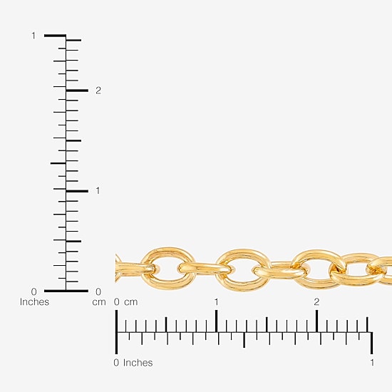 Limited Quantities! Mens 18K Gold Over Silver 7.5 Inch Solid Cable Chain Bracelet