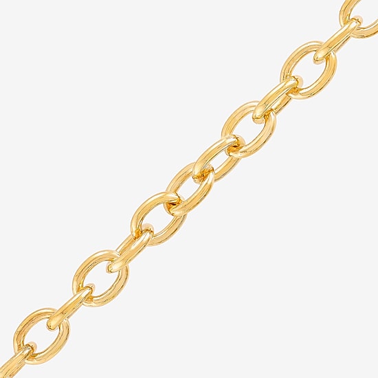 Limited Quantities! Mens 18K Gold Over Silver 7.5 Inch Solid Cable Chain Bracelet