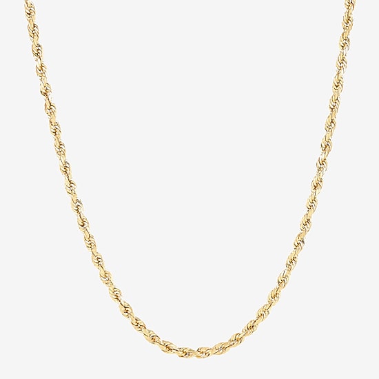 Limited Quantities! Womens 14K Gold 24 Inch Rope Chain Necklace