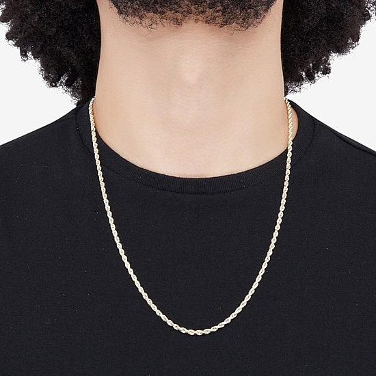 Limited Quantities! Womens 14K Gold 24 Inch Rope Chain Necklace