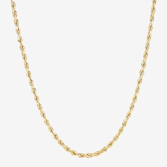 Limited Quantities! Womens 14K Gold 22 Inch Rope Chain Necklace