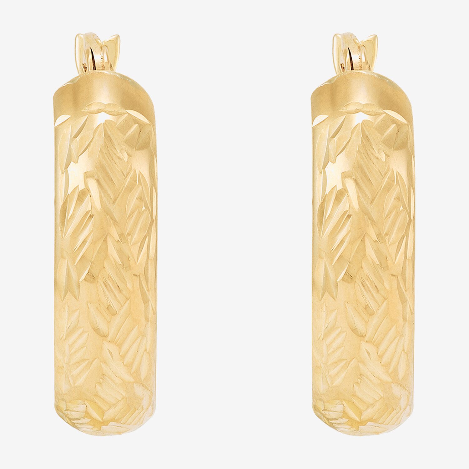 Limited Quantities! Womens 10K Gold 15mm Hoop Earrings