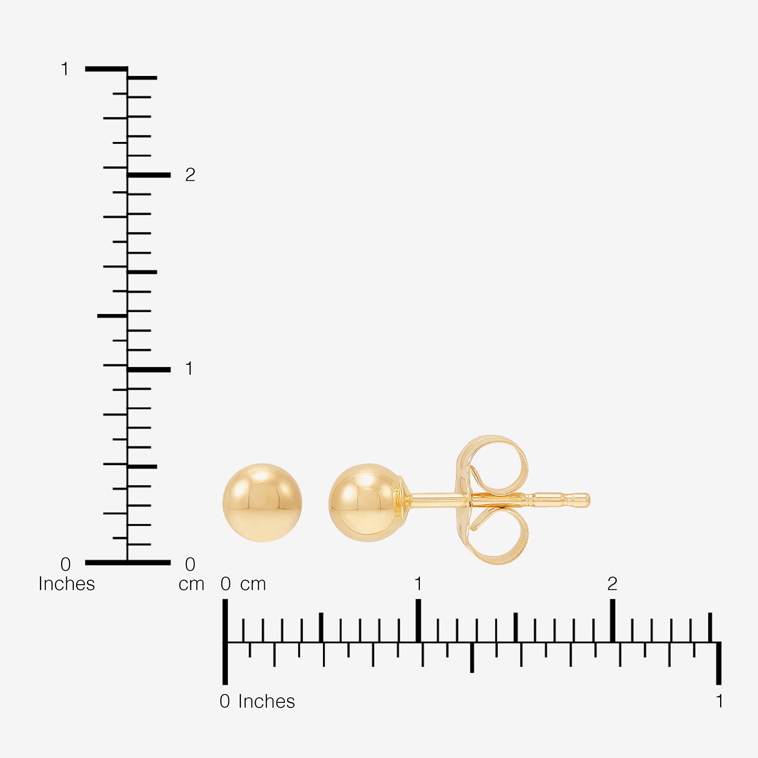 Limited Quantities! 14K Gold 4mm Ball Stud Earrings