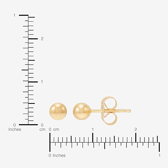 Limited Quantities! 14K Gold 4mm Ball Stud Earrings