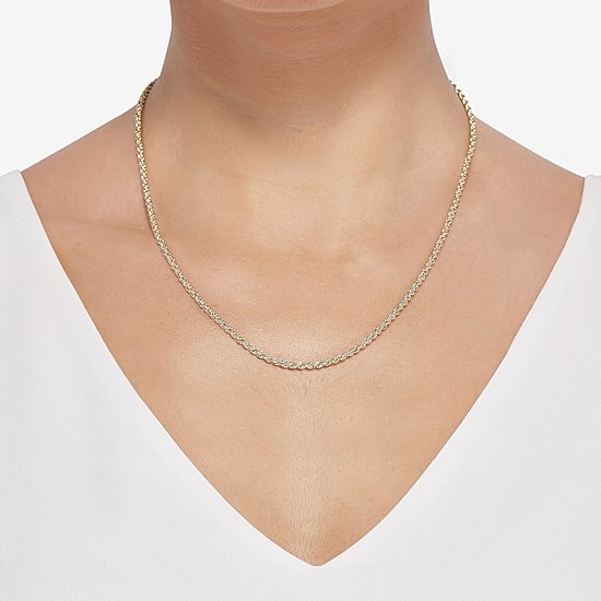 Limited Quantities! Womens 14K Gold 18 Inch Rope Chain Necklace